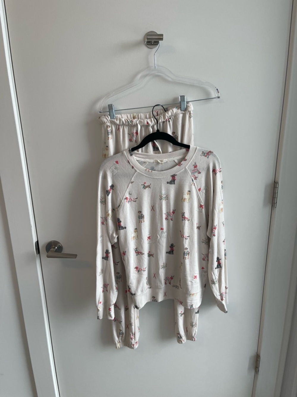 Z Supply Winter Dogs Printed Cream Pajama Set